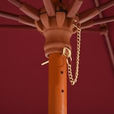 thumbnail of Outsunny Ombrellone da Giardino in Legno con Tettuccio Antivento Rosso