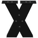 thumbnail of vidaXL Couchtischbeine X-Form 2 Stk. Schwarz 40x(30-31) cm Stahl