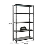 thumbnail of PROREGAL Étagère charge lourde BIG METAL SHARK | HxLxP 200x110x40cm | 200kg par niveau | Anthracite-Galvanisé
