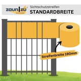 thumbnail of zaun|zu® Sichtschutzstreifen Rille für Doppelstabmatten Zaunblende Bordeauxrot 35m