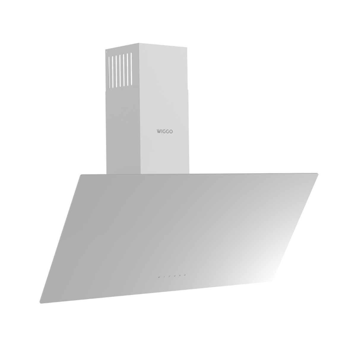 Wiggo WE-A941G(W)- Schuine Afzuigkap - 90cm - Wit Glas