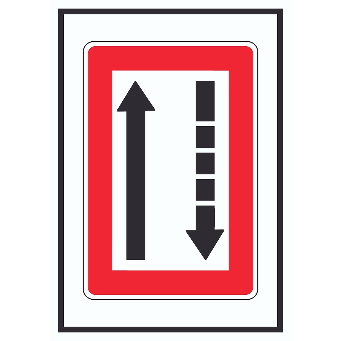 Fahrwasserseite an Backbord halten Symbol A6 Rückseite selbstklebend