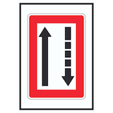 thumbnail of Fahrwasserseite an Backbord halten Symbol A6 Rückseite selbstklebend