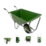 thumbnail of Hofkarre XL 220 L 300 kg Stahlfelge Luftrad Futterkarre Schubkarre Pferde Hof Stall