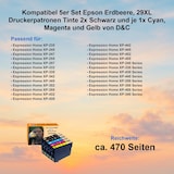 thumbnail of Kompatibel 5er Set Epson Erdbeere, 29XL Druckerpatronen Tinte 2x Schwarz und je 1x Cyan, Magenta und Gelb von D&C