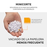 thumbnail of Destructora trituradora de papel Fellowes LX210, 1-3 usuarios, destruye hasta 16 hojas en minipartículas 4x12mm, Din P-4, papelera 23L/500 hojas