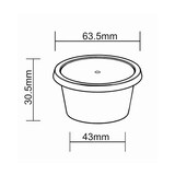 thumbnail of MONOUSO - Contenitore per Salse in PP Trasparente con Coperchio 60ml (1.000 Pezzi)