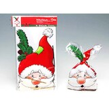 thumbnail of Folienbeutel Santa Face Design 180x300mm – Flexible Geschenkverpackung für Weihnachten Feiertage Adventszeit rot 1 Stück