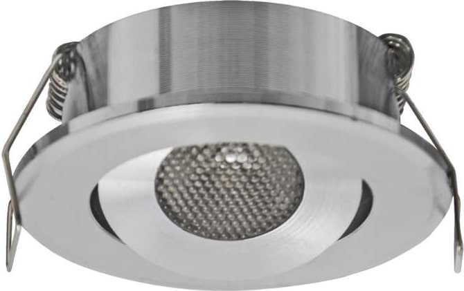 LED Mini Spot Einbaustrahler Unterbauspot Einbauspot Mini Leuchte  1.5w mit Trafo in chrome Rund Ø 52 mm Neutralweiß 4200K