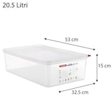 thumbnail of ARAVEN 03037 recipiente de almacenar comida Dispensador Rectangular,  Ancho: 530 mm, Profundidad: 325 mm, Altura: 150 mm, 20,5 L Translúcido 1 pieza