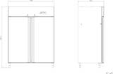 thumbnail of GastroHero Tiefkühlschrank GNH1410BTM | 1350 Liter | GN 2/1 Monoblock Gastronomie Tiefkühlschrank | freistehender Gefrierschrank | Edelstahl