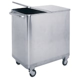 thumbnail of Contentor de resíduos em aço inoxidável com tampa e rodas - Especial para padaria