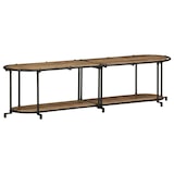 thumbnail of Helloshop26 - TV-Ständer im Industriedesign mit großem Stauraum 160 x 42 x 40 cm Massivholz braun 02_0057615