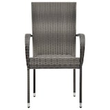 thumbnail of Helloshop26 - Conjunto de comedor de jardín exterior de 3 piezas muebles grises 02_0013620