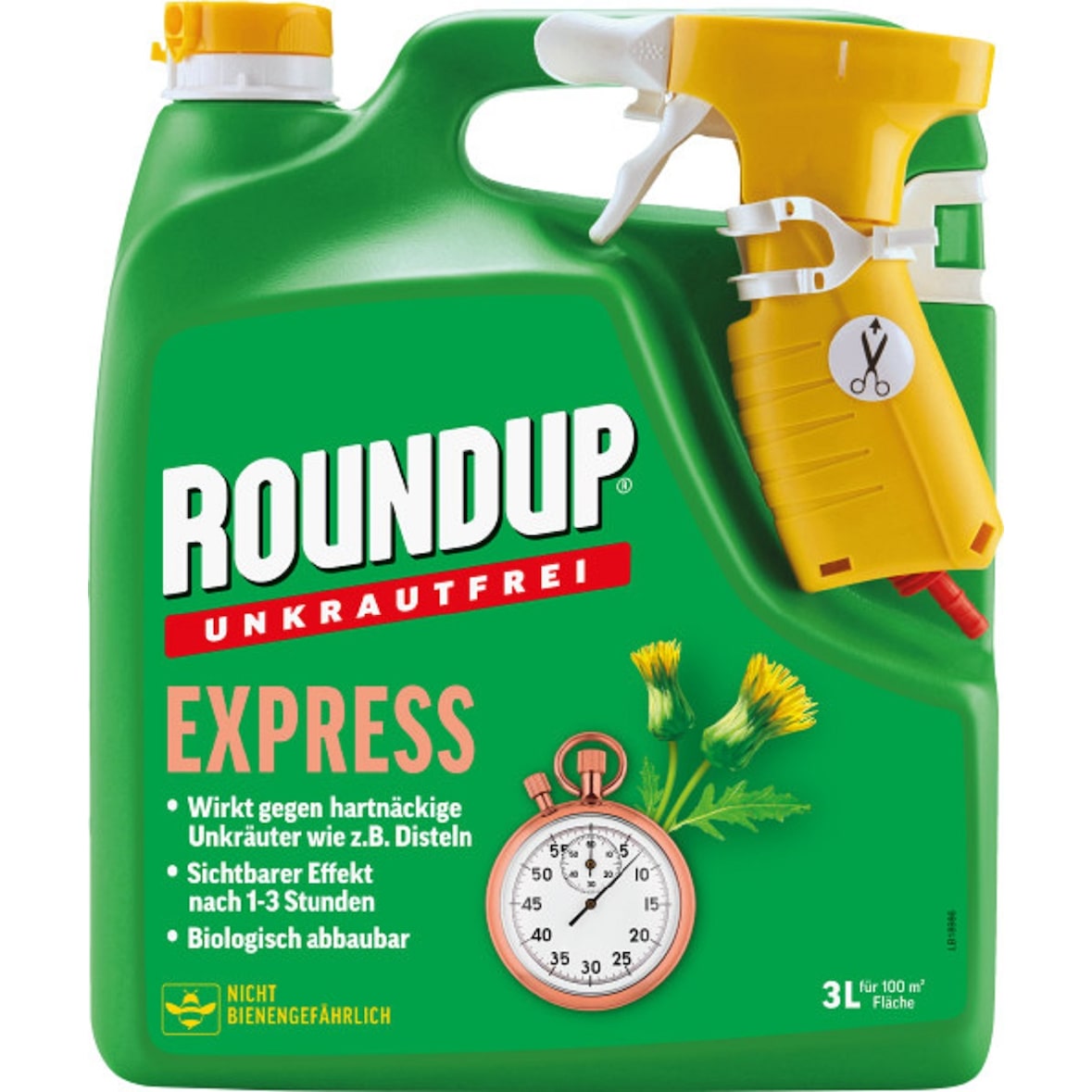 Roundup Express Unkrautfrei Sprühsystem 3 Liter Anwendungsfertig