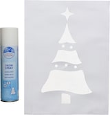 thumbnail of Schneespray 150ml + 8 Schablonen Kunstschnee Dekospray Dekoschnee Spraydose Sprühschnee Dose Fensterbilder Weihnachtsdeko Winterdeko Fensterdeko