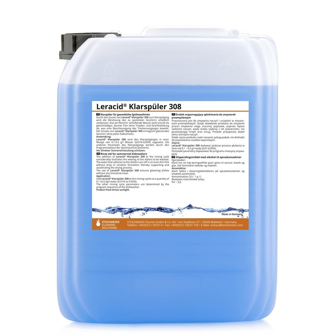 Leracid Klarspüler 308-20 - 20 l - für gewerbliche Spülmaschinen