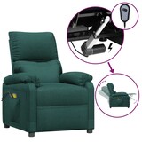 thumbnail of vidaXL Elektrischer Massagesessel Dunkelgrün Stoff
