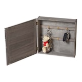 thumbnail of Cassetta portachiavi Virginia, cassetta portachiavi in legno, aspetto shabby vintage 27x27x6cm ~ grigio-marrone