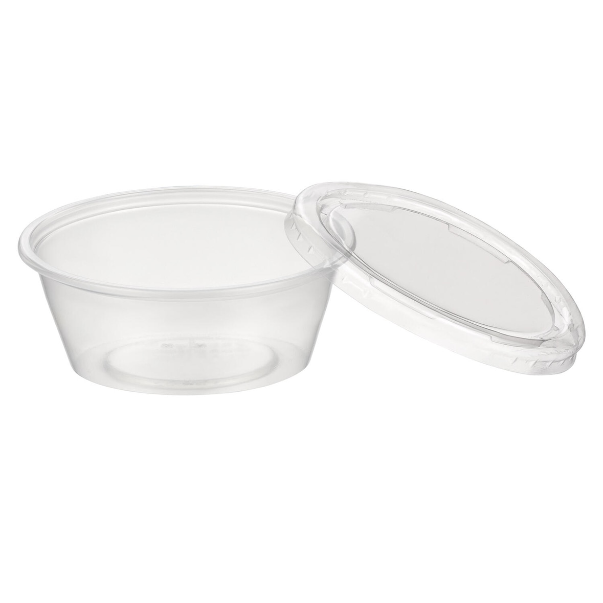 400x Dressingbecher Saucenbecher  50ml transparent mit Deckel aus PP