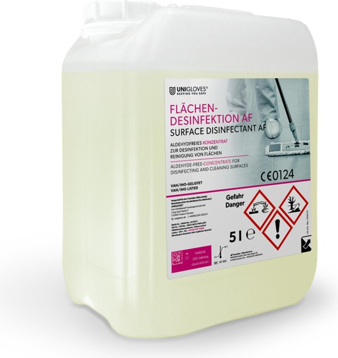 UNIGLOVES Flächendesinfektion AF - 1 x 5 Liter Kanister