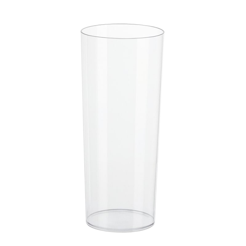 ECOLOMIQUE - 10 Pcs - Verre longdrink plastique transparent 300 ml - Diam: 5,9 cm, Hauteur: 15,2 cm - ECO210VLONG30