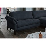thumbnail of KAWOLA Sofa MALTA Ecksofa Stoff schwarz mit Kopfstütze Recamiere rechts