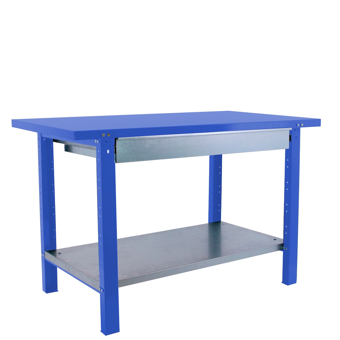 SimonRack Banco de Trabajo Industrial con Cajón, 1500x730 mm, Alta Rigidez Estructural, Capacidad Carga 700 kg, Azul - BT-6 PRO
