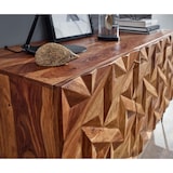 thumbnail of Sideboard `Metallux`, Sheesham-Holz, 3D-Oberfläche, Braun, Modern. 144x47x72 cm | Kadima Design