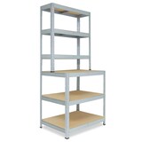thumbnail of shelfplaza PRO 190x80x60 cm Werkbank Regal in verzinkt mit 6 Böden und 166 kg Traglast pro Boden