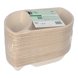 thumbnail of 50 Snacktrays Zuckerrohr 2-geteilt 3,6 cm x 12,4 cm x 22,4 cm natur