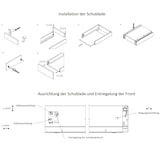 thumbnail of Glas Schubladensystem Vollauszug Soft Close Schubladenauszug L 500mm H 86mm