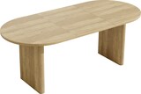 thumbnail of Ausziehbarer Esstisch MDF Eichefarben 140/200x90 cm, 3 cm Tischplatte, abgerundete Kanten