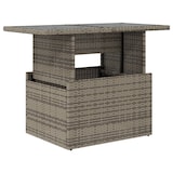 thumbnail of vidaXL Tuintafel met glazen blad 100x55x73 cm poly rattan grijs