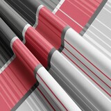 thumbnail of Bettwäsche 155x200 Grau Rot Gestreift Mikrofaser Set