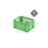 thumbnail of PROREGAL 10x Eurobehälter Obst- und Gemüsekasten | HxBxT 19x30x40cm | 18 Liter | Grün | Obst-Gemüsekiste, Obstkorb, Transportbox