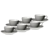 thumbnail of Ritzenhoff & Breker DOPPIO Kaffeetasse mit Untertasse 200 ml 6er Set grau