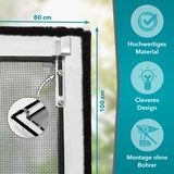 thumbnail of Fliegengitter Insektenschutz Fenster Alu Rahmen nach auf Maß ohne Bohren Bausatz,Farbe:weiß (RAL9010),Größe (Breite x Höhe):80 x 100 cm
