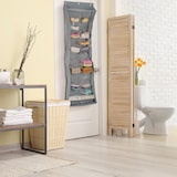 thumbnail of Relaxdays Türorganizer, 26 Fächer, Tür & Wand, Türregal zum Einhängen, Bad Organizer, Hängeorganizer, grau/transparent