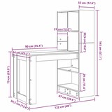 thumbnail of vidaXL Schreibtisch Sonoma-Eiche 122 x 67 x 145 cm Holzwerkstoff