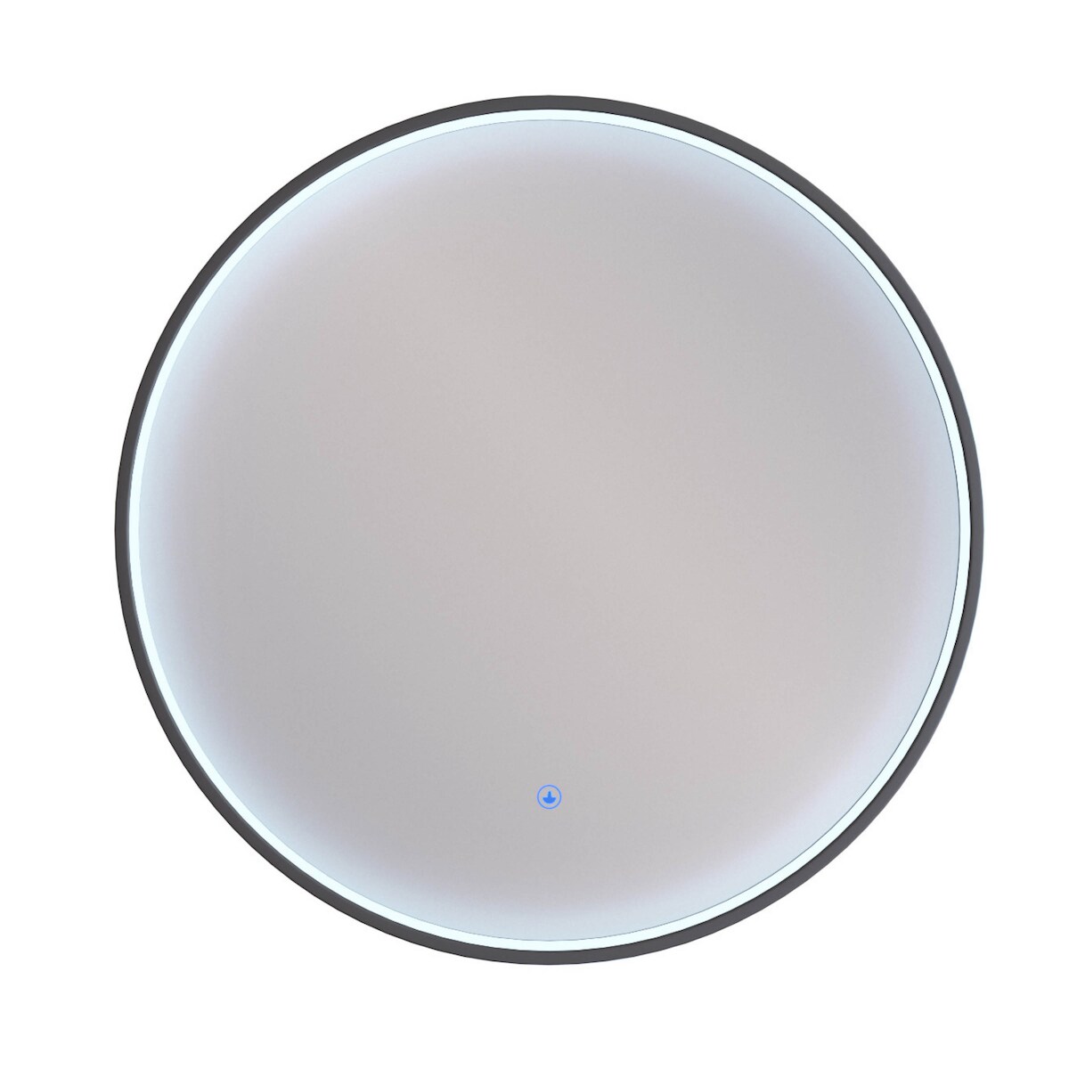 Planetmöbel VELUNA LED-Spiegel rund 100 cm mit Rahmen, Touch-Sensor und Dimmfunktion