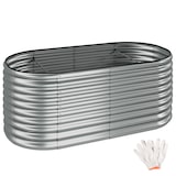 thumbnail of tectake Letto rialzato Flormma, 1257l, zincato, 200x100x80cm 200 x 80 x 100 cm Argento
