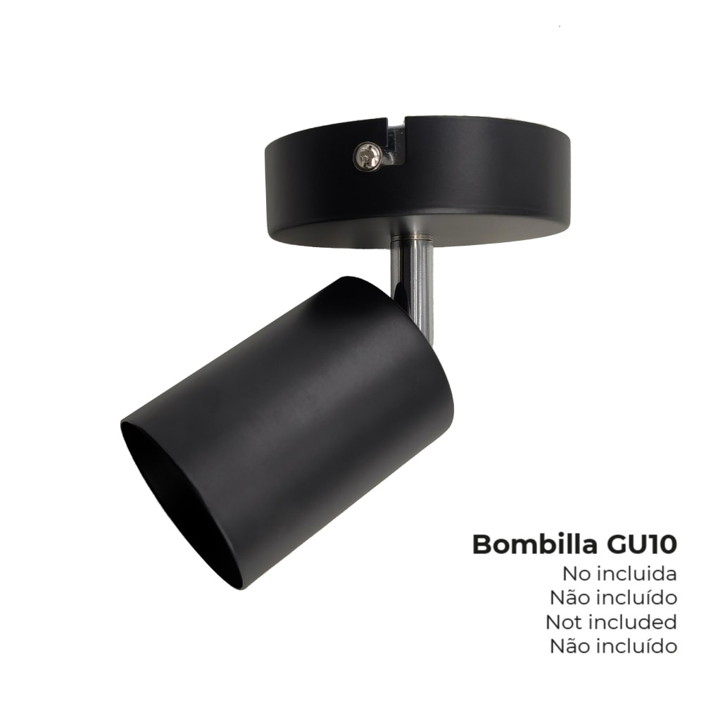 EDM - Foco Preto 1 Elemento Gu10 Edm