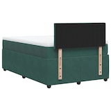 thumbnail of vidaXL Boxspringbett mit Matratze Dunkelgrün 120x200 cm Samt