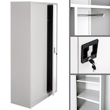 thumbnail of tectake Lockerkast met 6 vakken en hanggedeelte - grijs, 80 cm - 404383