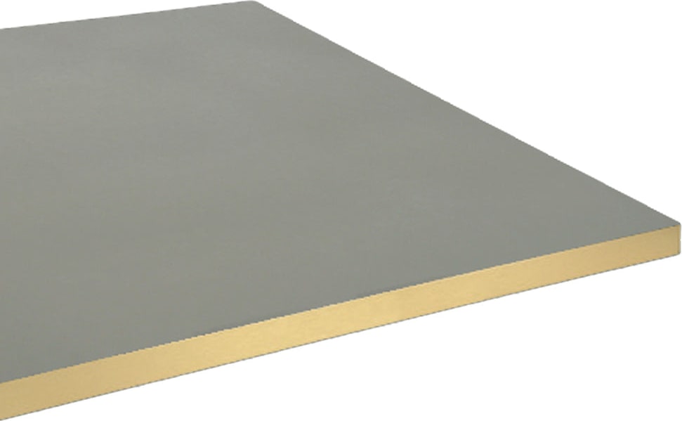 Restootab - Tischplatte 140x70 verde comodoro fenix kanten messingfarben