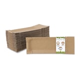 thumbnail of BIOZOYG 1000 Stück Einwegteller Wurstpappe 8x18+3cm, Pappteller rechteckig mit Abriss, braun, Pappteller Bratwurstschale Pappgeschirr, nachhaltig