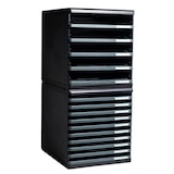 thumbnail of Exacompta 303714D 1x MODULO modulaire ladenbox met 5 open laden voor A4+ documenten, Ecoblack, zwart