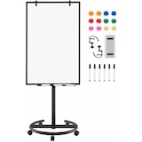 thumbnail of COSTWAY Flipchart-Ständer, mobiles Whiteboard auf Rollen, höhenverstellbar bis zu 192 cm