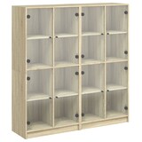thumbnail of vidaXL Bücherschrank mit Türen Sonoma-Eiche 136x37x142cm Holzwerkstoff